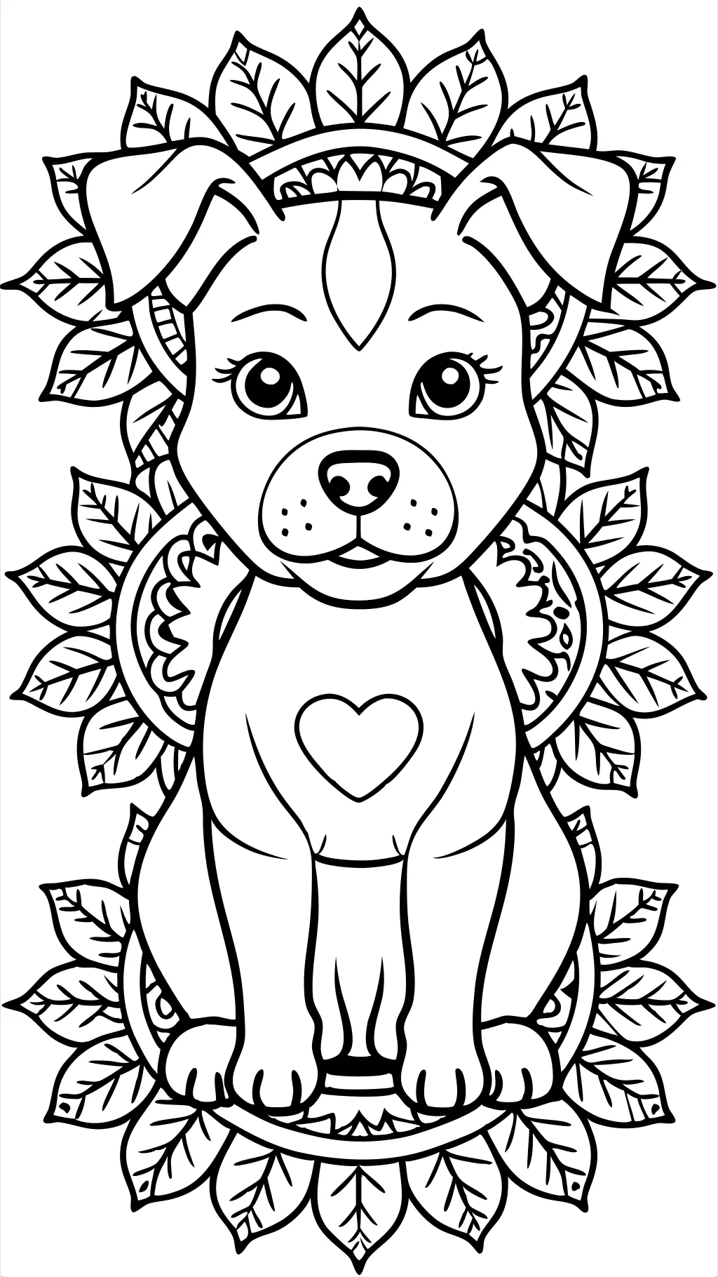 coloriages adultes chiots